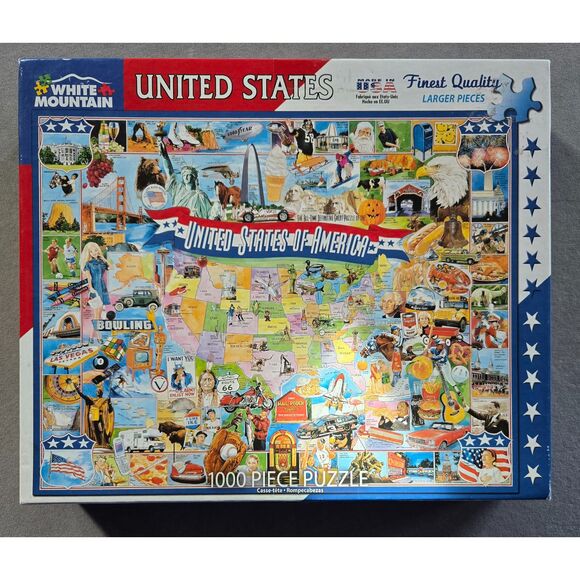 White Mountain United States Of America 1000 pc Jamese Mellett 2020 Complete - Picture 1 of 5